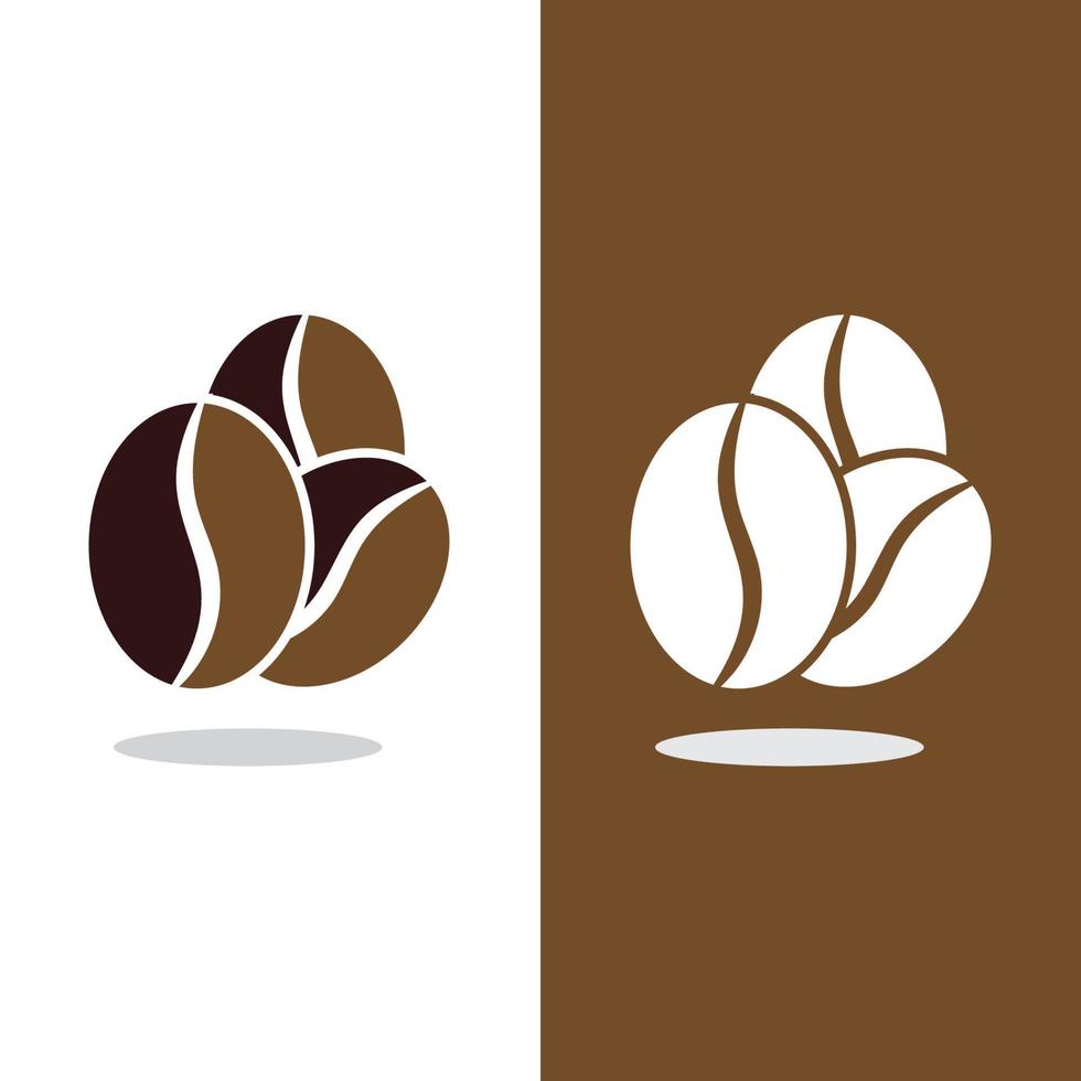 modello vettoriale icona chicco di caffè