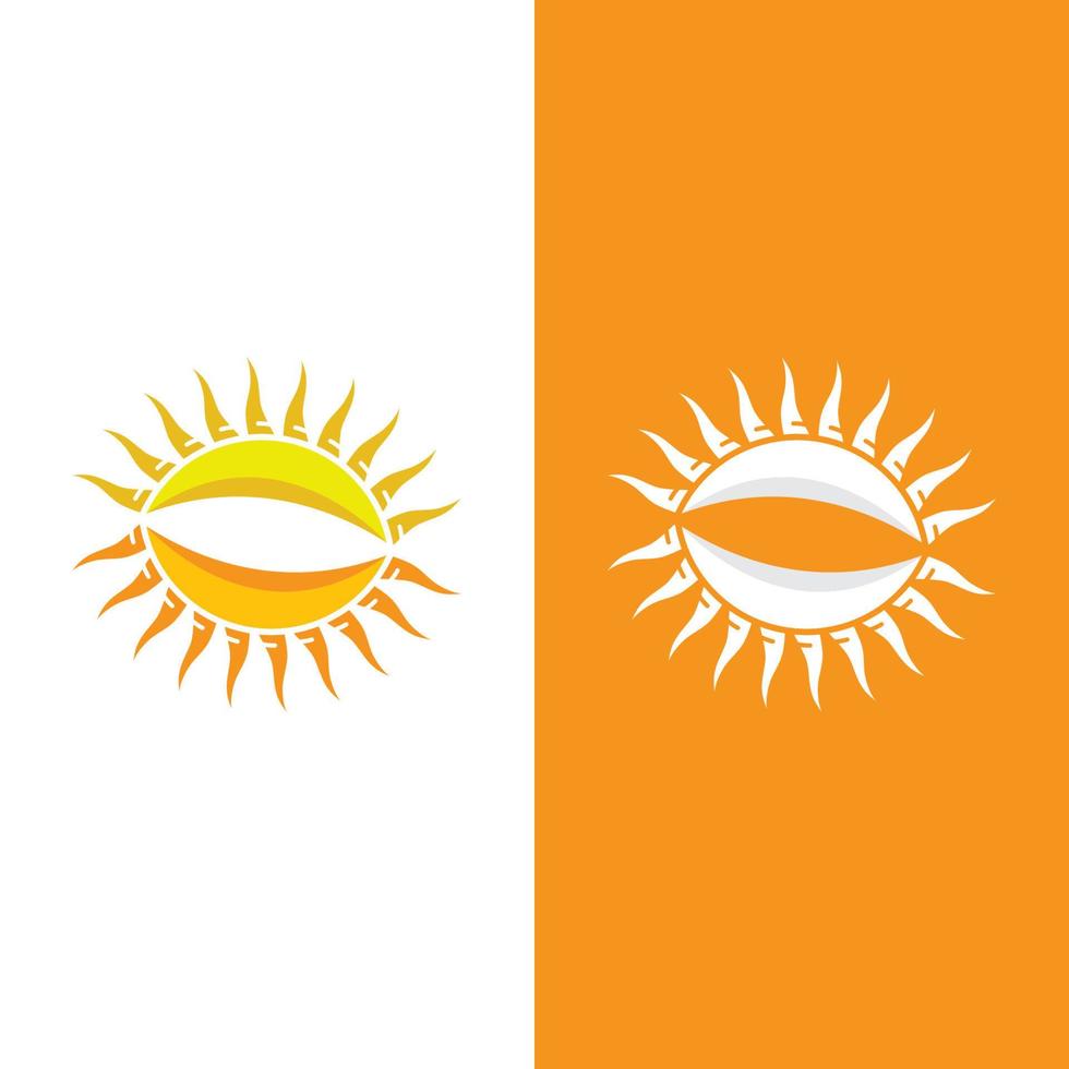 logo dell'icona dell'illustrazione vettoriale del sole