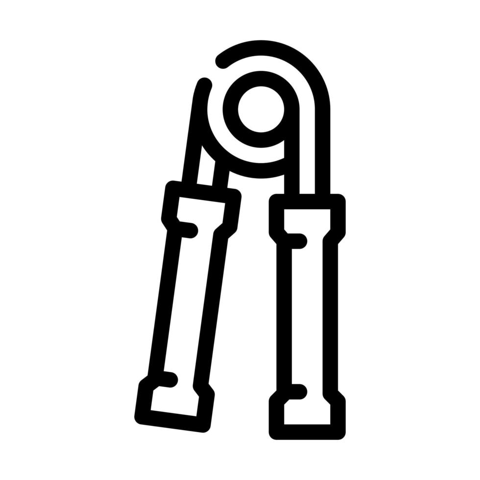 illustrazione vettoriale dell'icona della linea dell'attrezzatura della palestra dell'espansore carpale