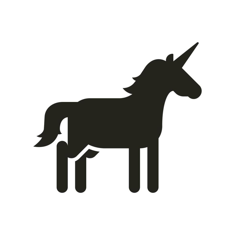 illustrazione dell'icona di unicorno. disegni vettoriali adatti per siti Web, app e altro ancora.