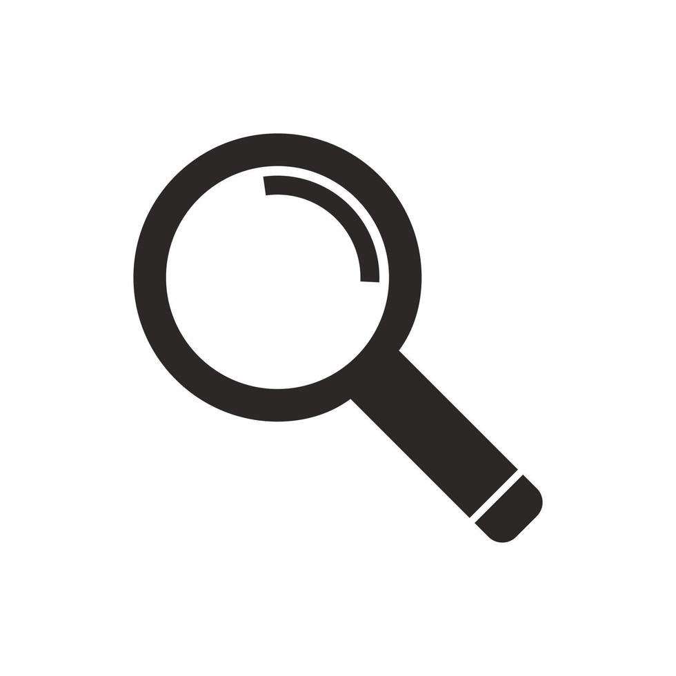 illustrazione del logo vettoriale dell'icona della lente d'ingrandimento. adatto per web design, logo, applicazione.