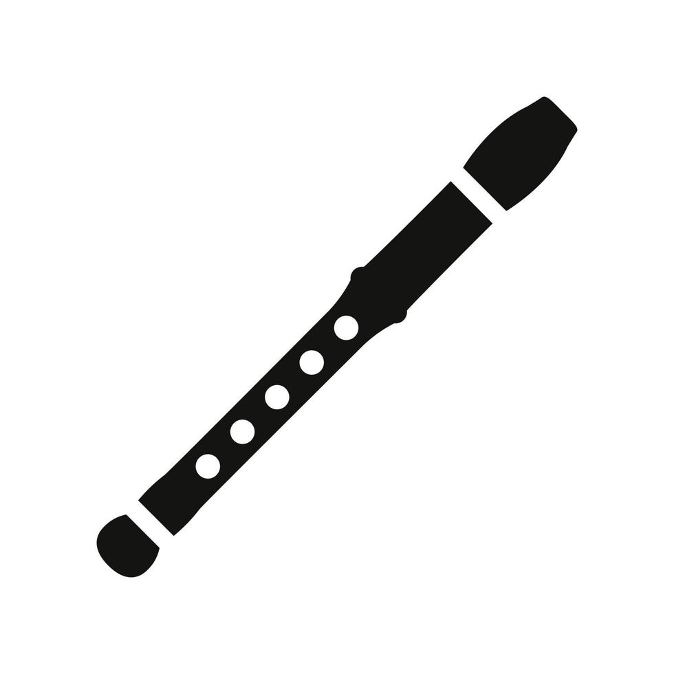illustrazione dell'icona dello strumento musicale flauto. disegni vettoriali adatti per siti Web, app e altro ancora.