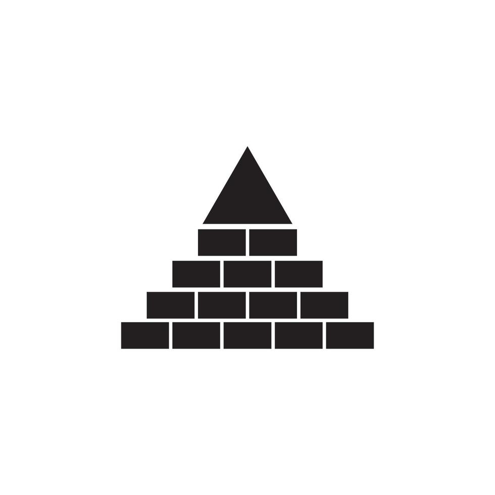 vettore logo piramide