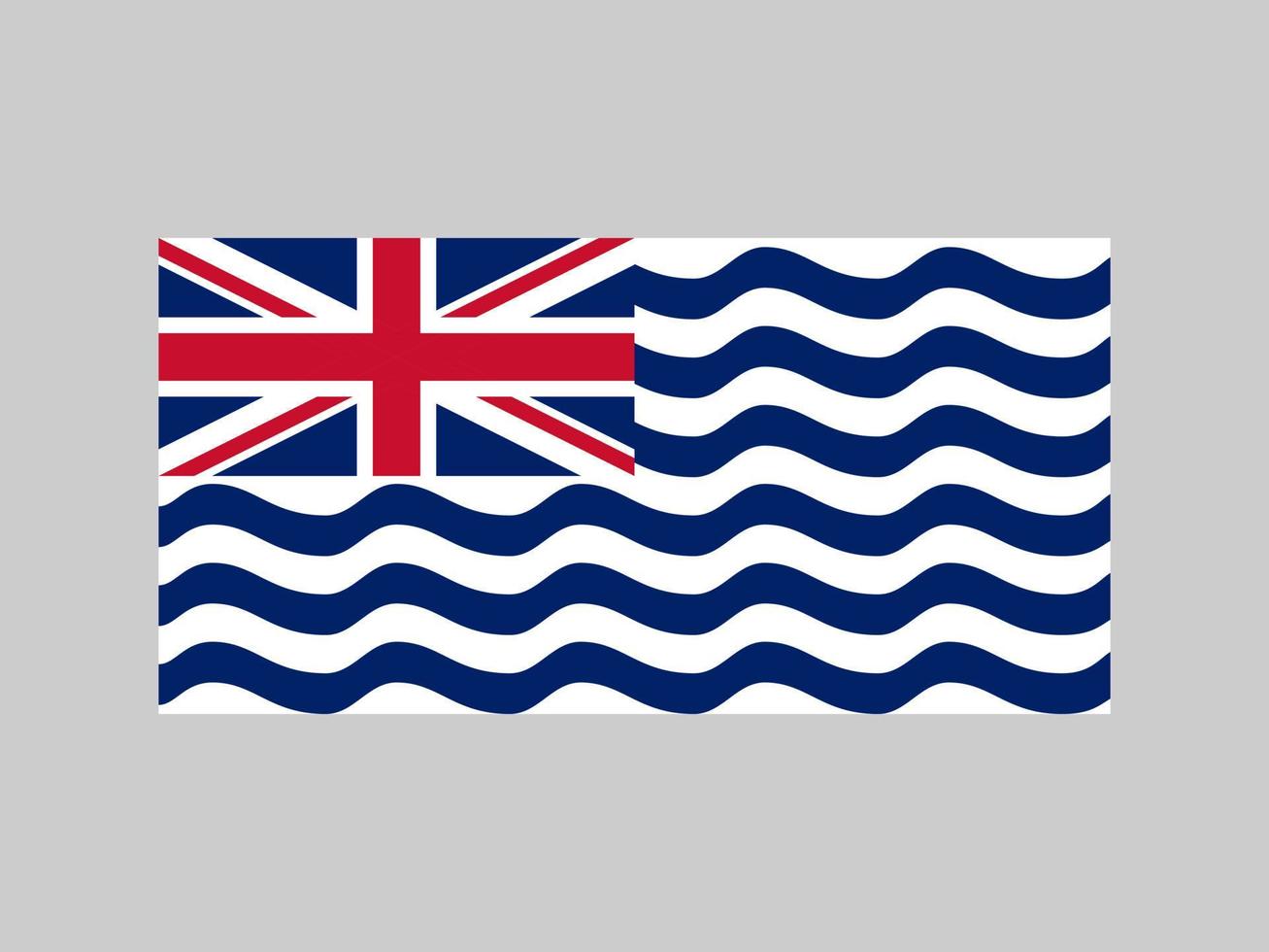 bandiera del territorio britannico dell'Oceano Indiano, colori ufficiali e proporzione. illustrazione vettoriale. vettore