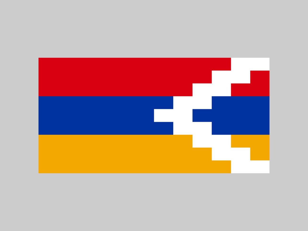 bandiera dell'artsakh, colori ufficiali e proporzione. illustrazione vettoriale. vettore