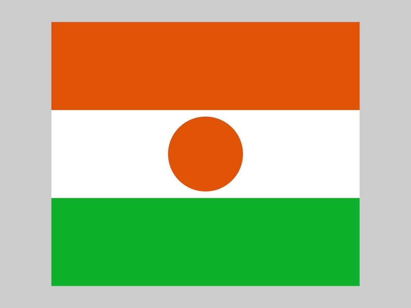 bandiera del niger, colori ufficiali e proporzione. illustrazione vettoriale. vettore