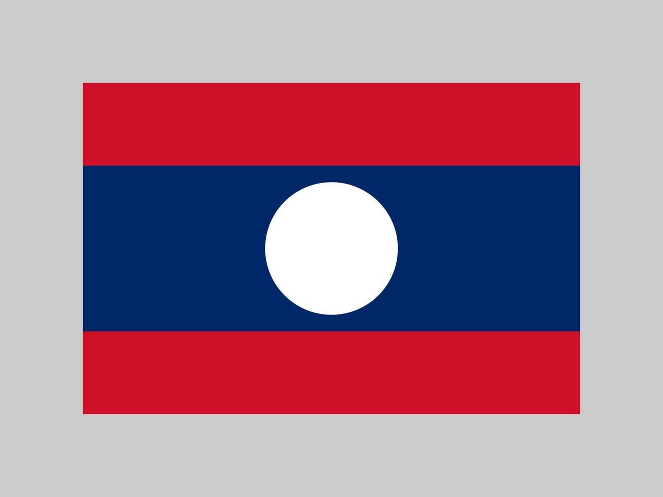 bandiera del laos, colori ufficiali e proporzione. illustrazione vettoriale. vettore