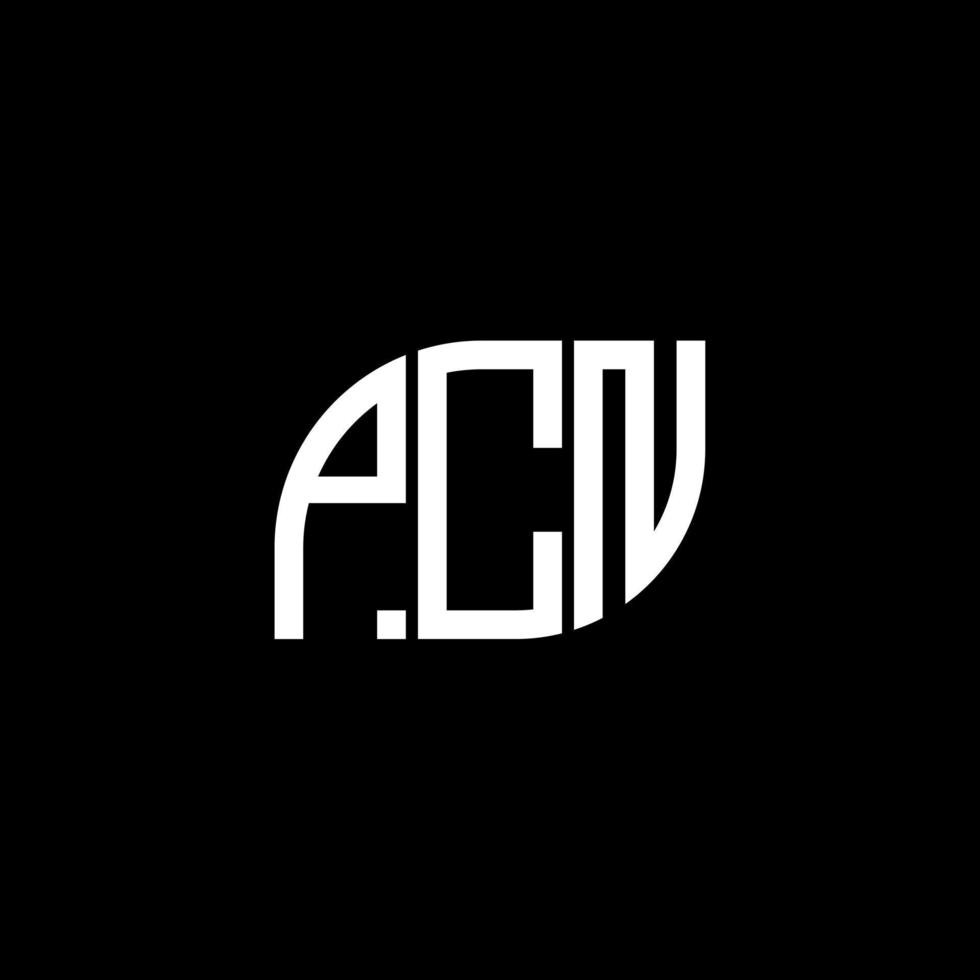 pcn lettera logo design su sfondo nero.pcn iniziali creative logo lettera concept.pcn lettera vettoriale design.