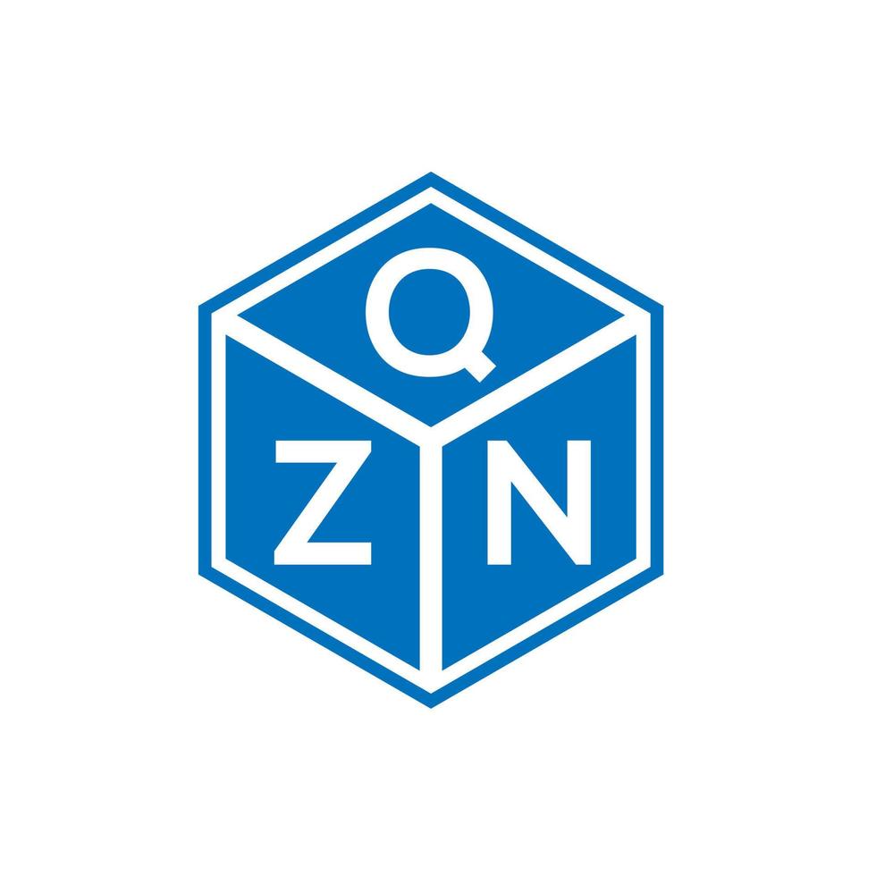 qzn lettera logo design su sfondo nero. qzn creative iniziali lettera logo concept. disegno della lettera qzn. vettore