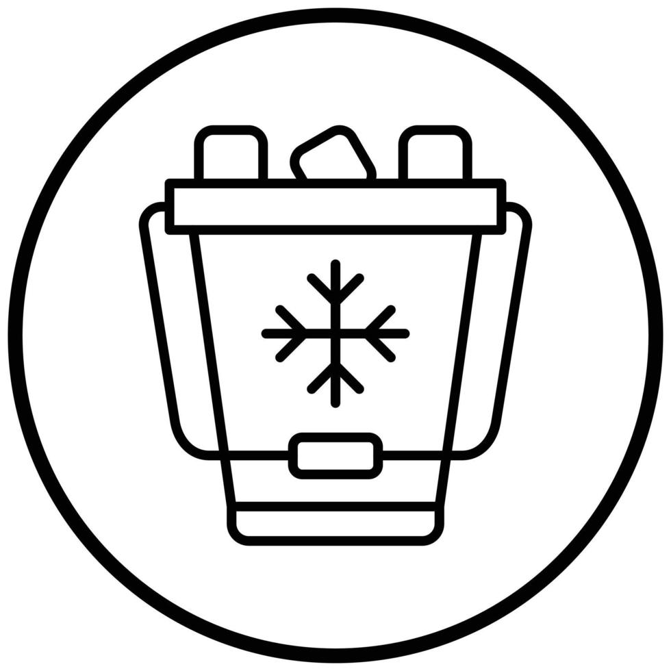 stile icona secchiello per il ghiaccio vettore