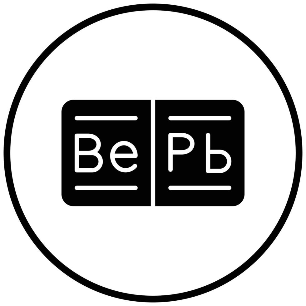stile icona tavola periodica vettore