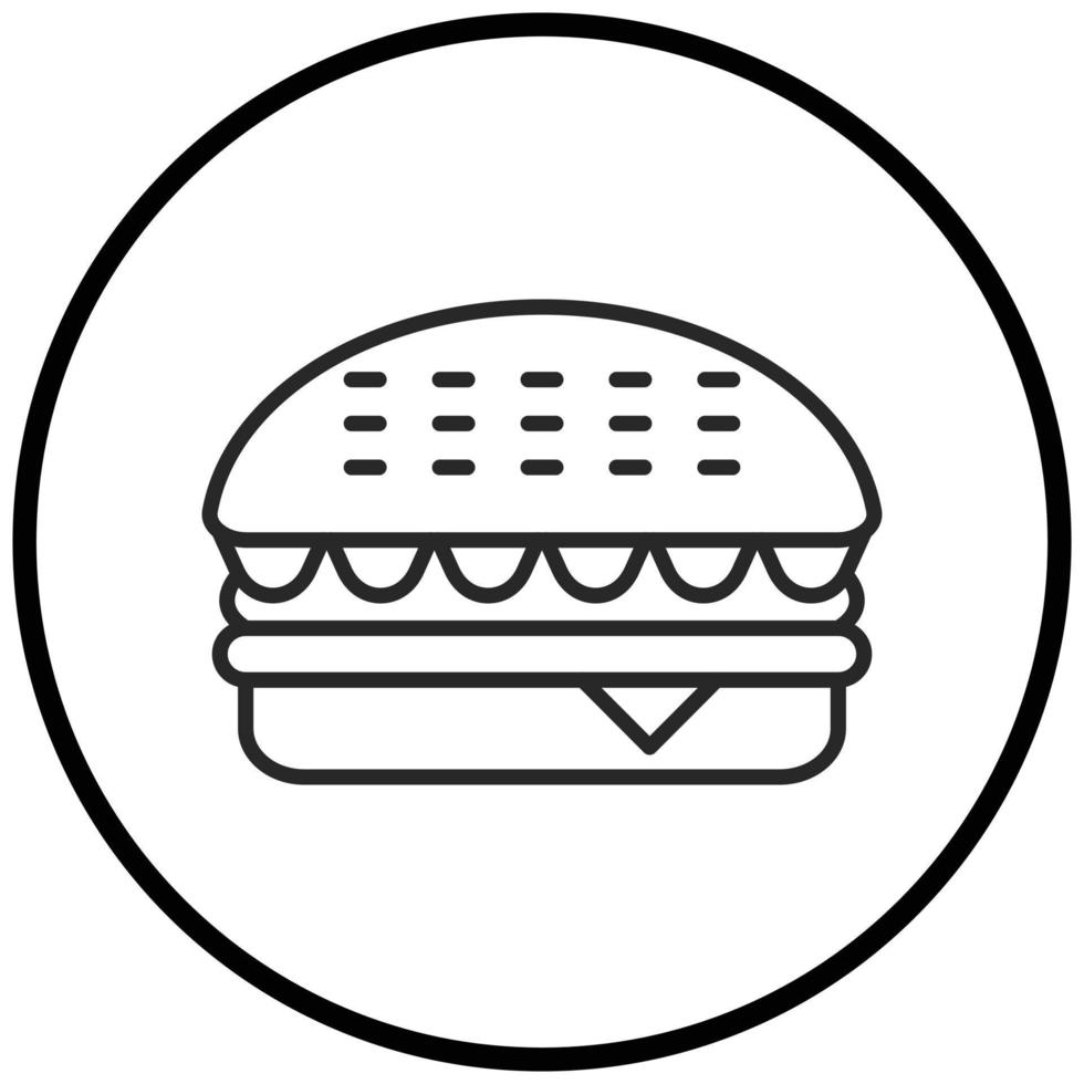 stile icona hamburger vettore