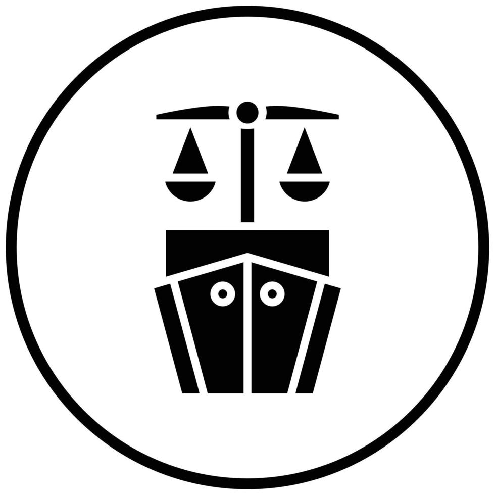 stile icona di diritto marittimo vettore