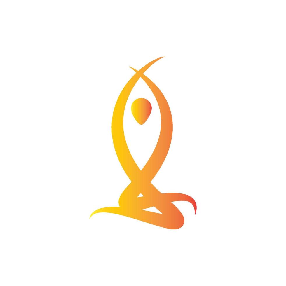 vettore logo yoga