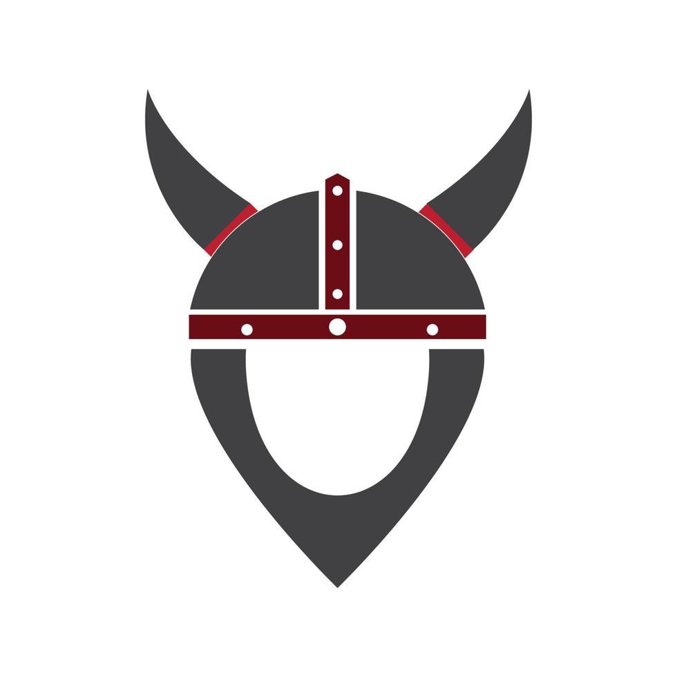logo dei vichinghi del casco vettore