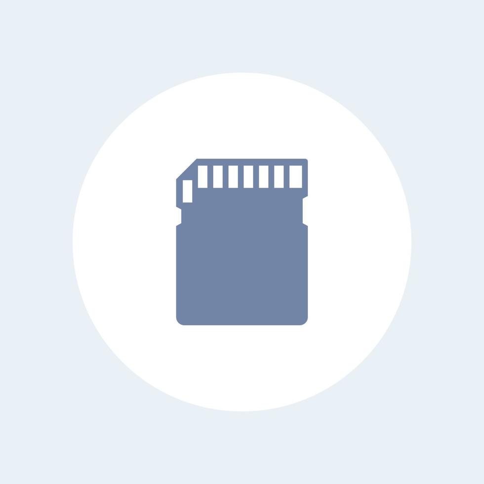 icona della scheda SD isolata su bianco vettore
