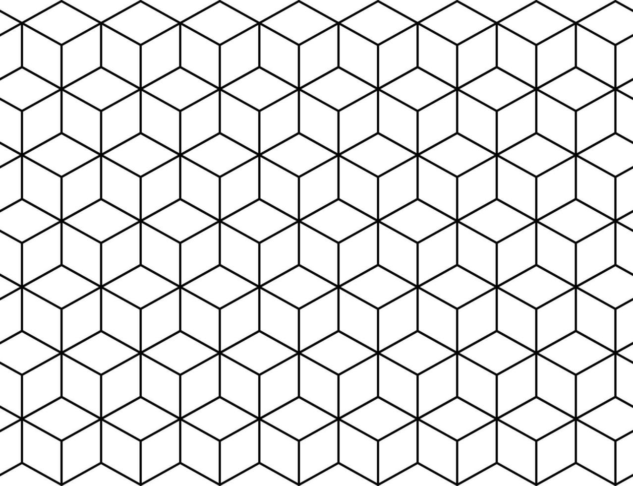 contorno modello cubico senza soluzione di continuità vettore