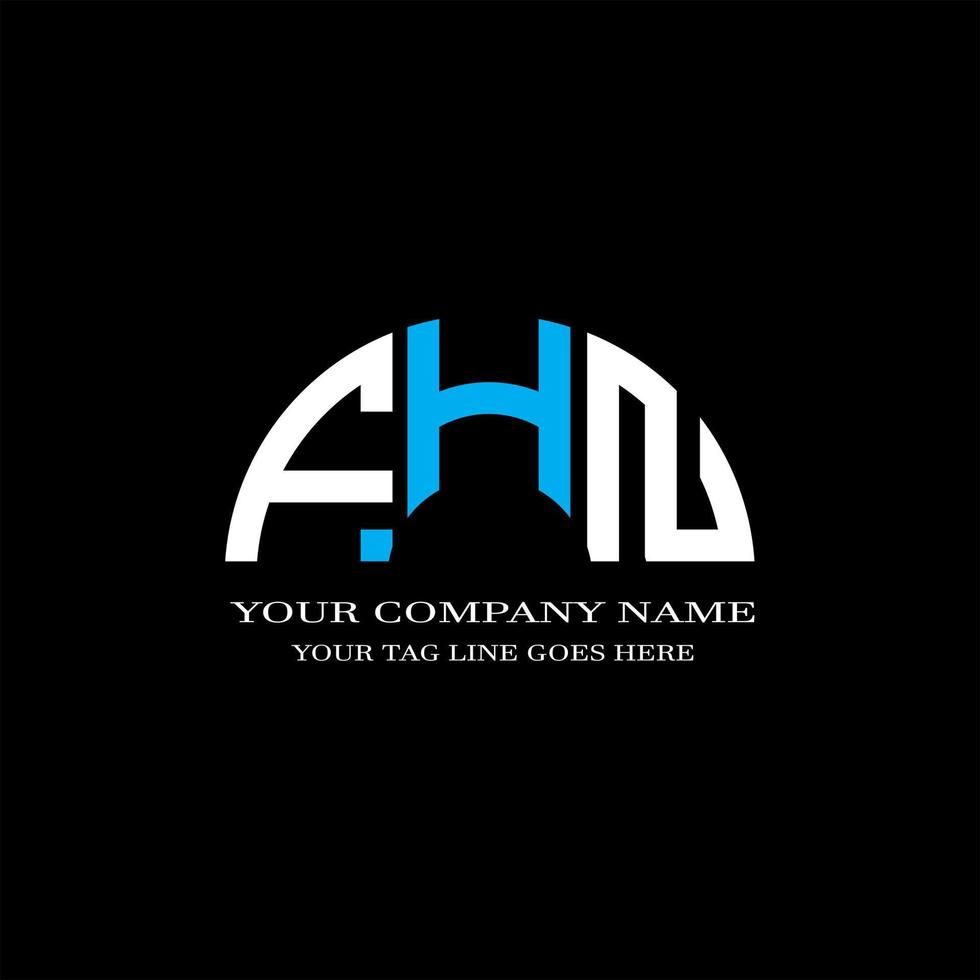 fhn lettera logo design creativo con grafica vettoriale