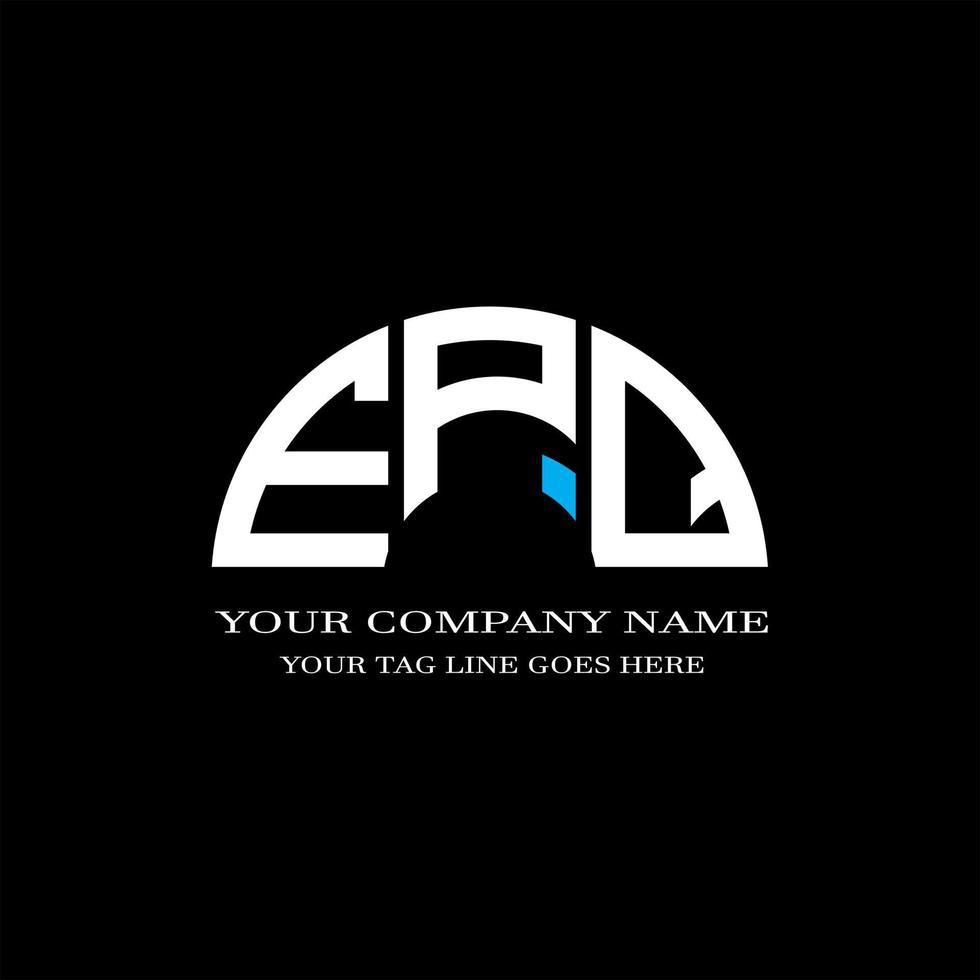 epq lettera logo design creativo con grafica vettoriale