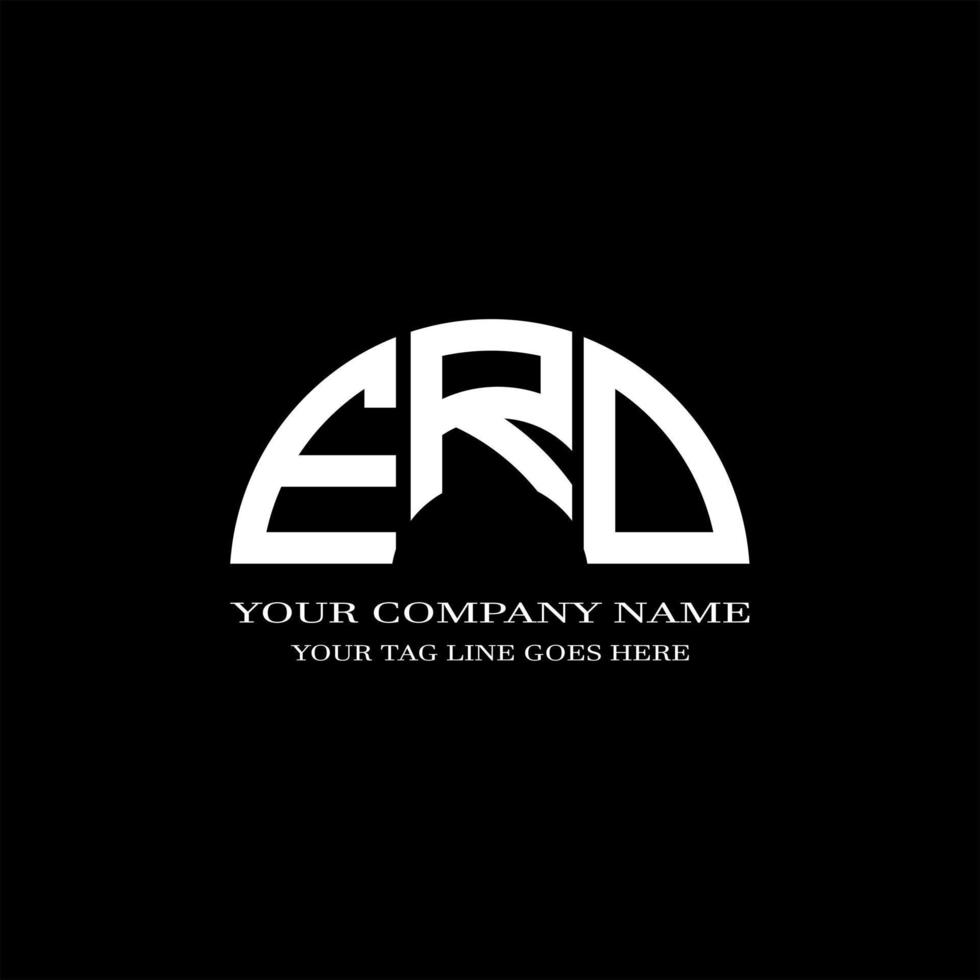 erd lettera logo design creativo con grafica vettoriale