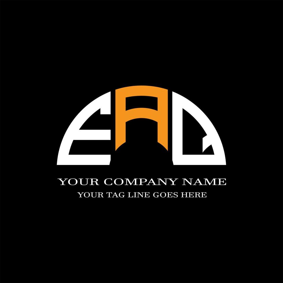 eaq lettera logo design creativo con grafica vettoriale