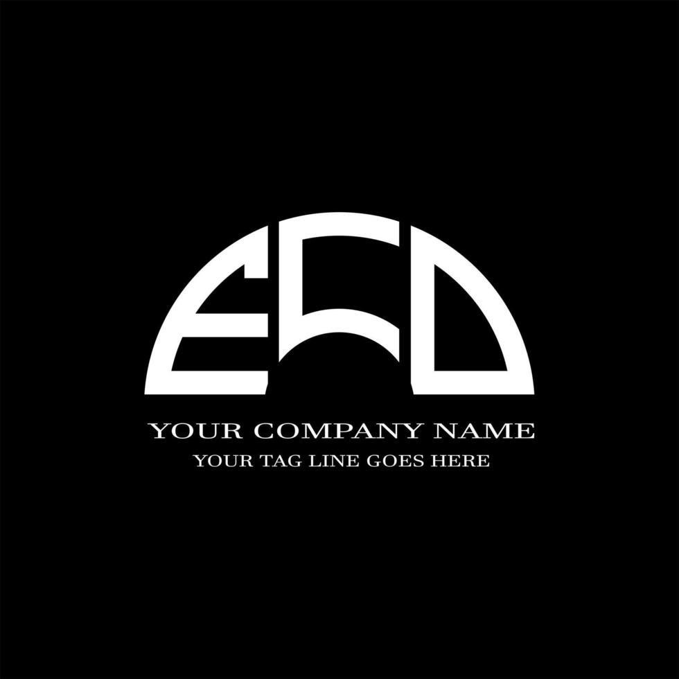 ecd lettera logo design creativo con grafica vettoriale