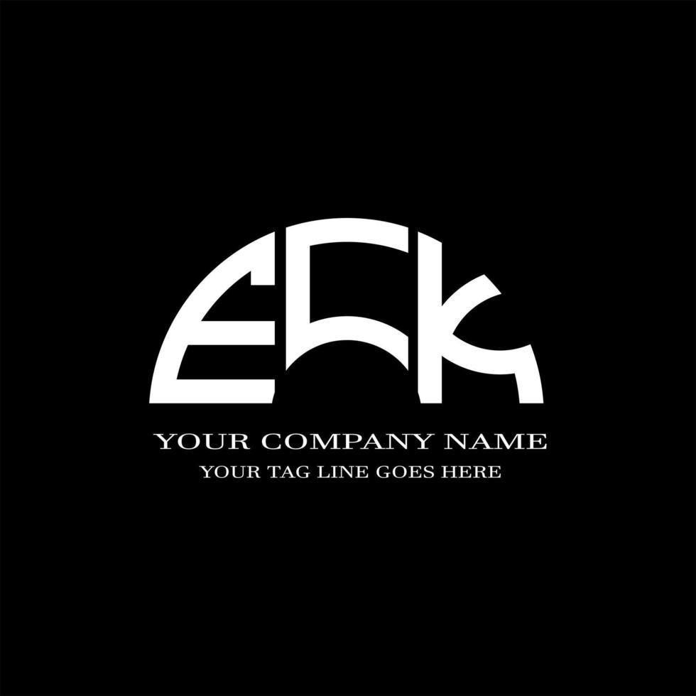 eck lettera logo design creativo con grafica vettoriale