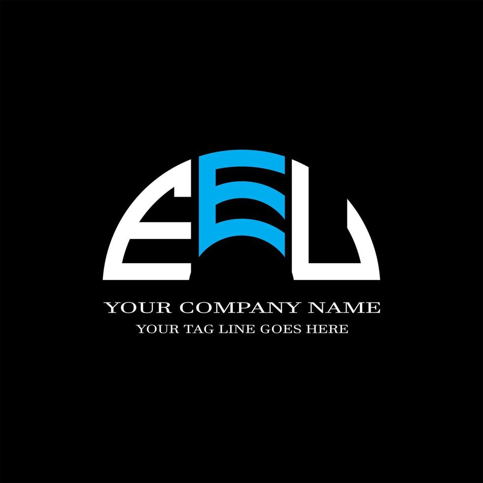 eeu lettera logo design creativo con grafica vettoriale