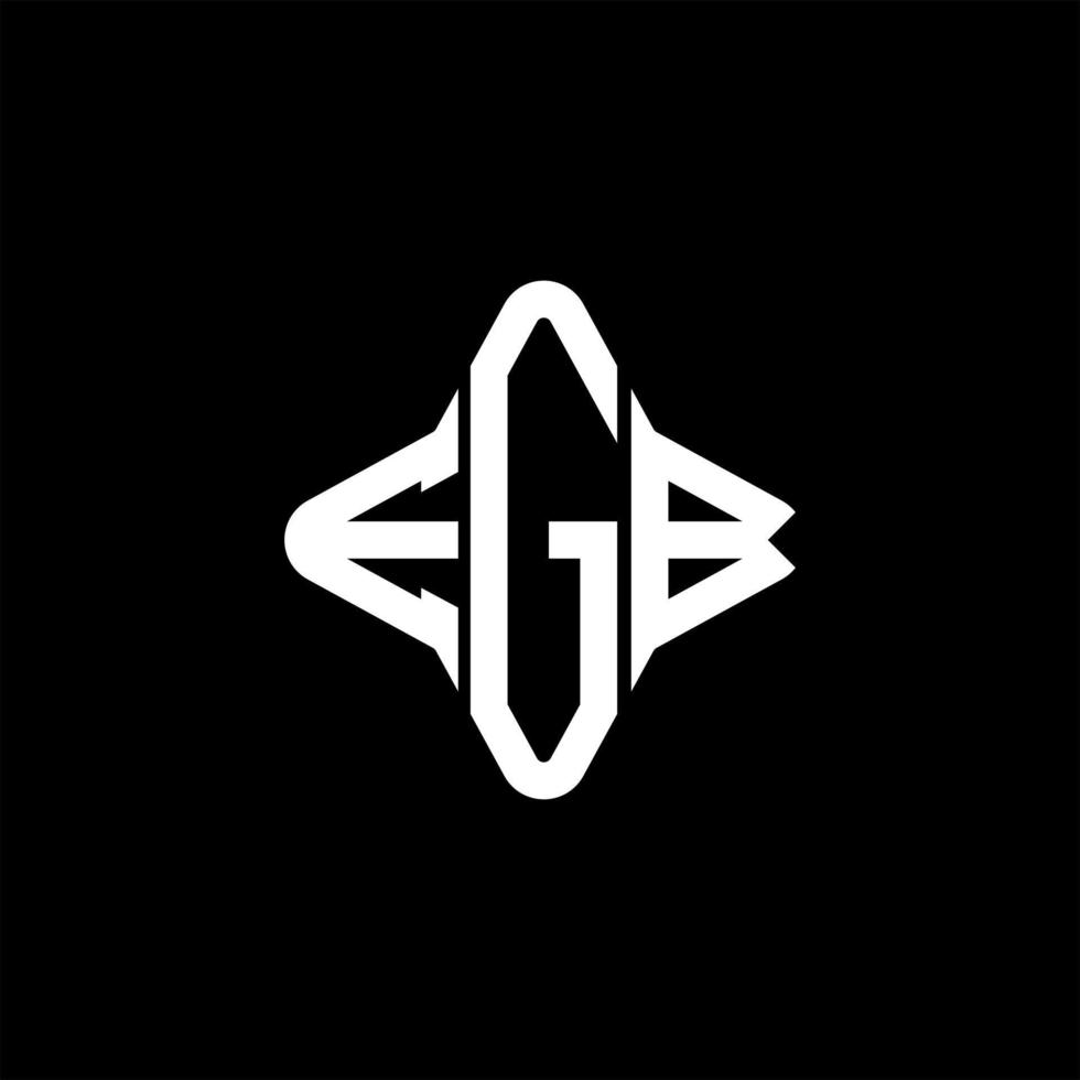 egb lettera logo design creativo con grafica vettoriale