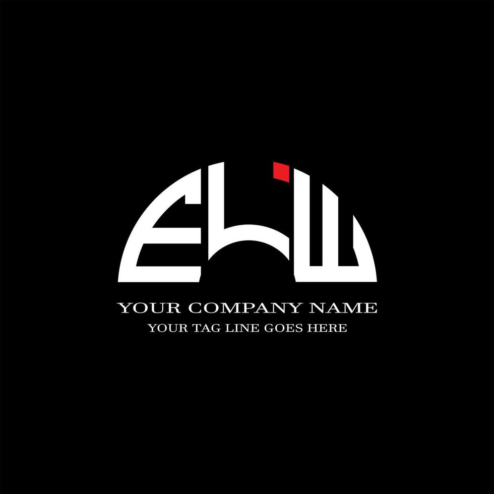 elw lettera logo design creativo con grafica vettoriale