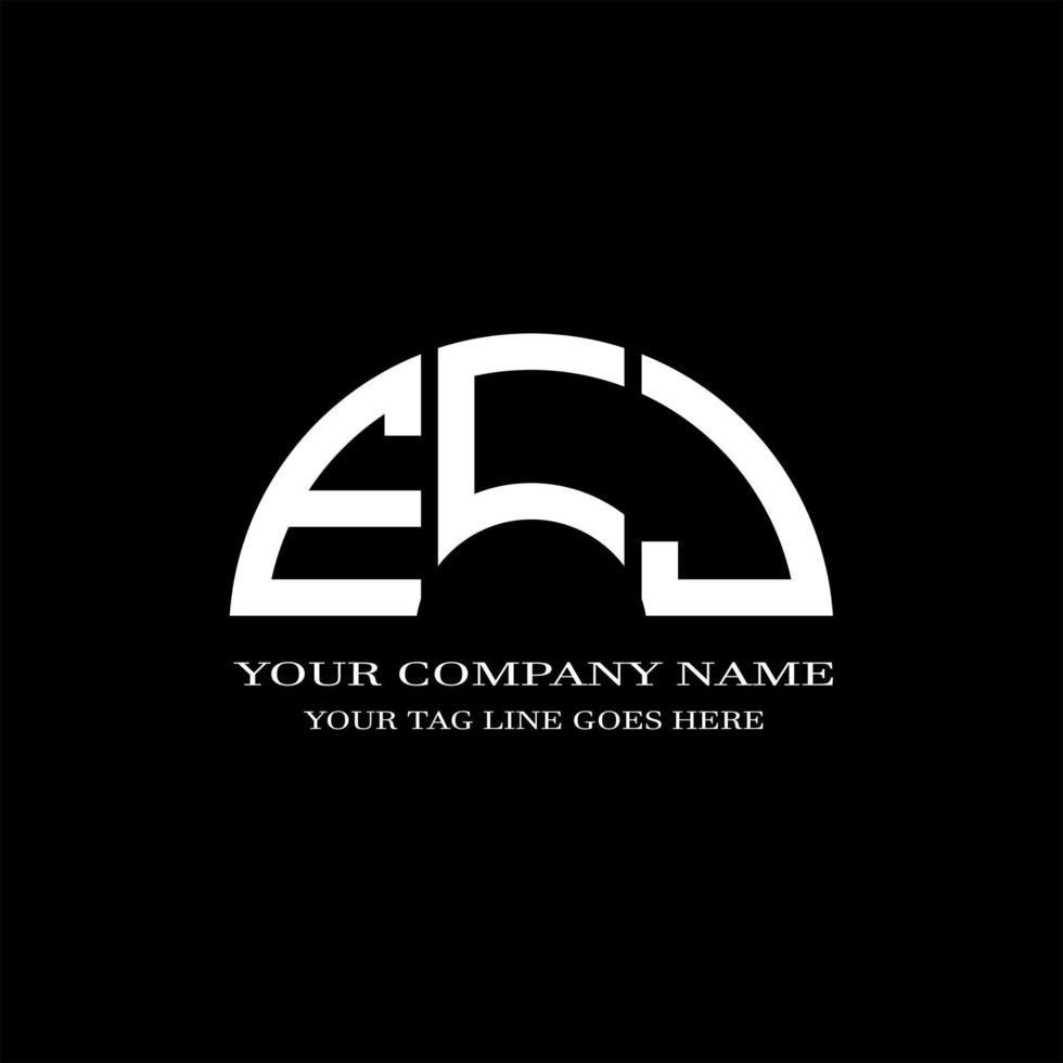 ecj lettera logo design creativo con grafica vettoriale