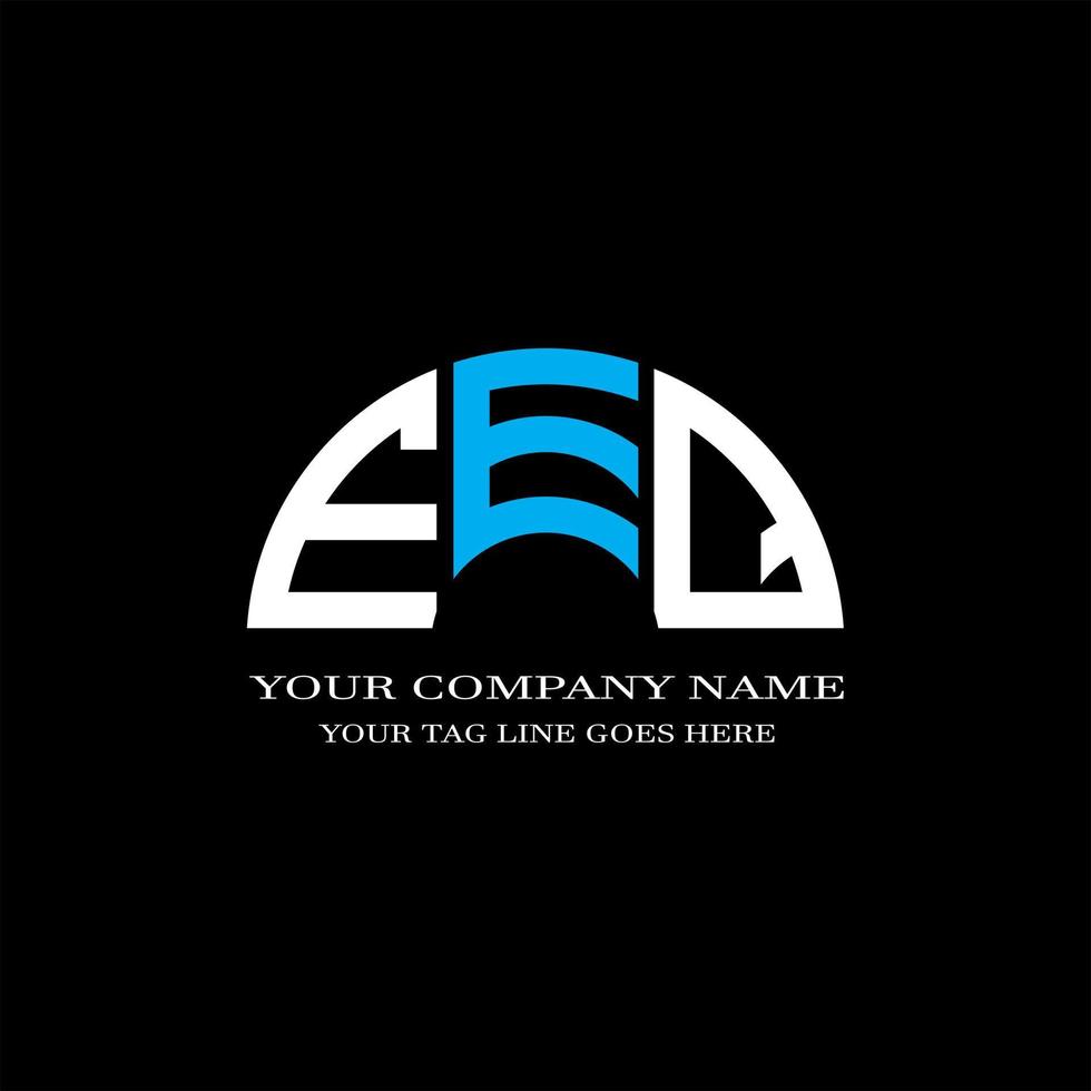 eeq lettera logo design creativo con grafica vettoriale
