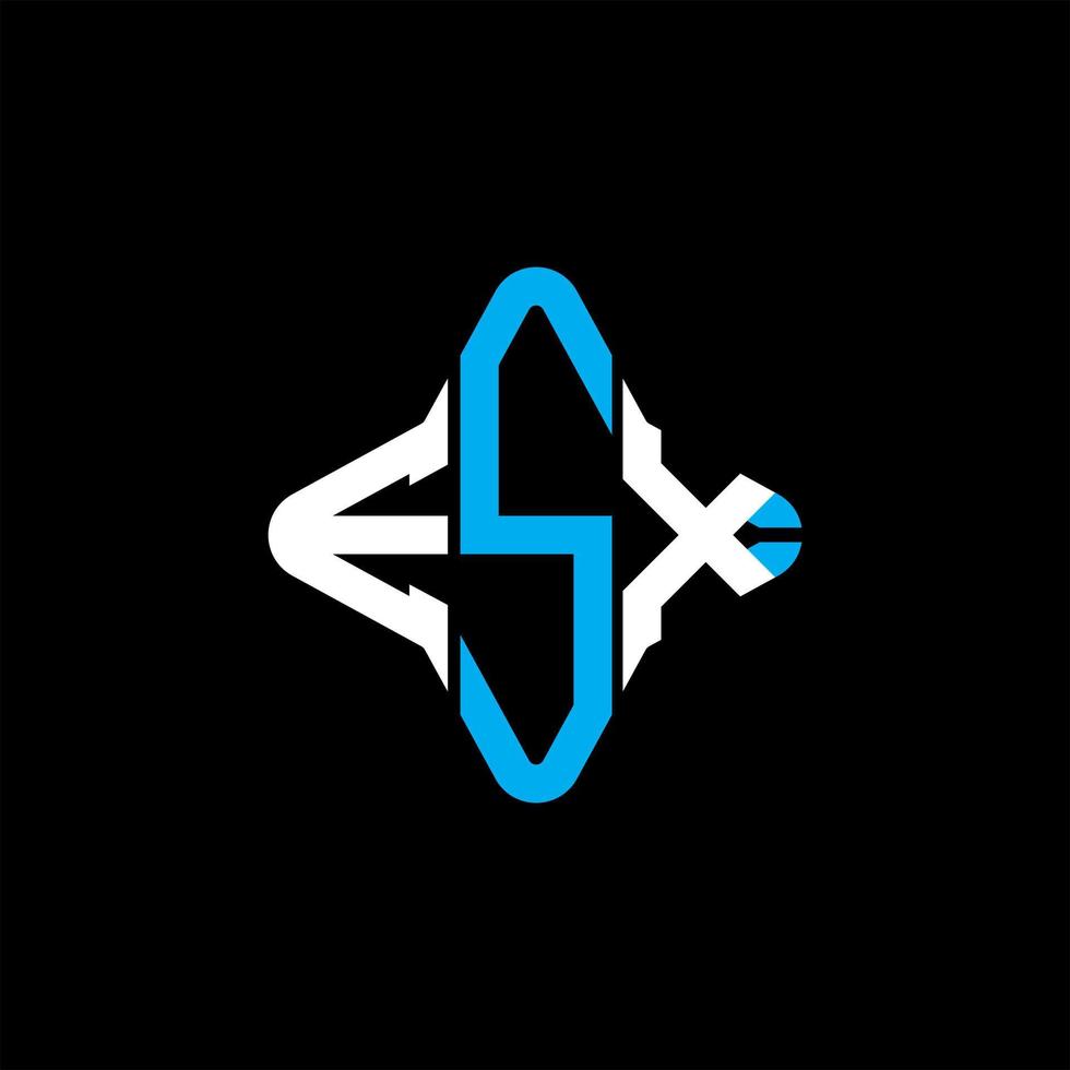 esx lettera logo design creativo con grafica vettoriale