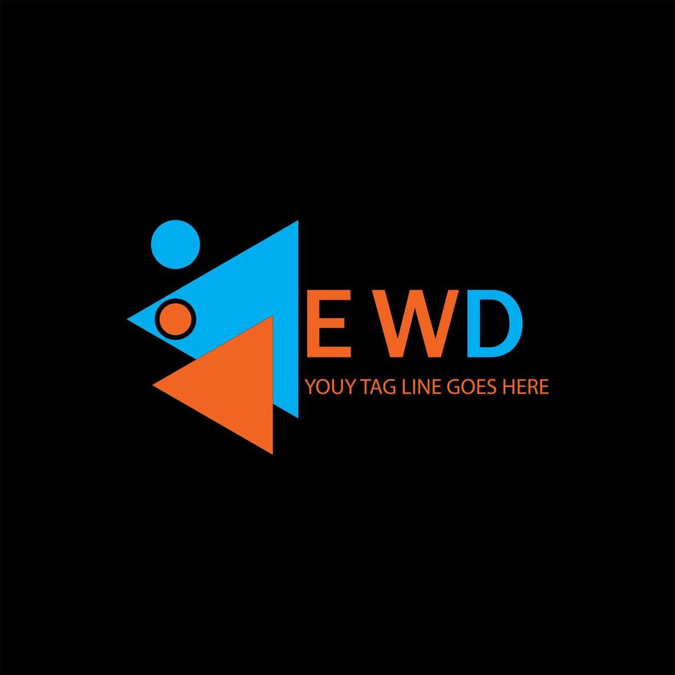 ewd lettera logo design creativo con grafica vettoriale