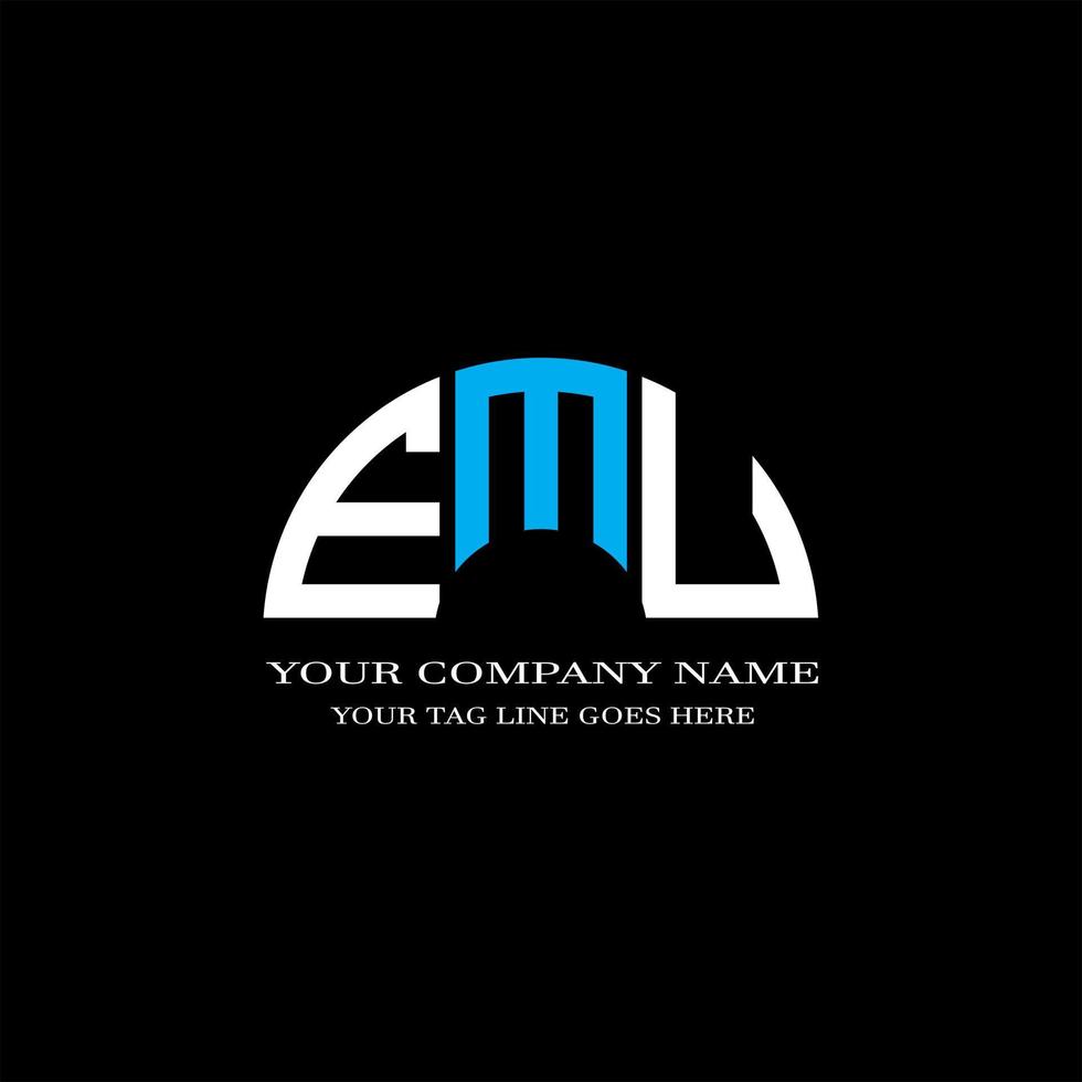 emù lettera logo design creativo con grafica vettoriale