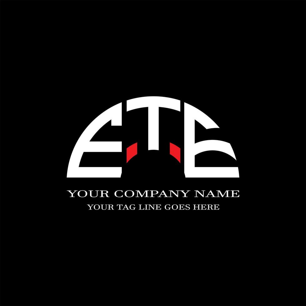 ete lettera logo design creativo con grafica vettoriale