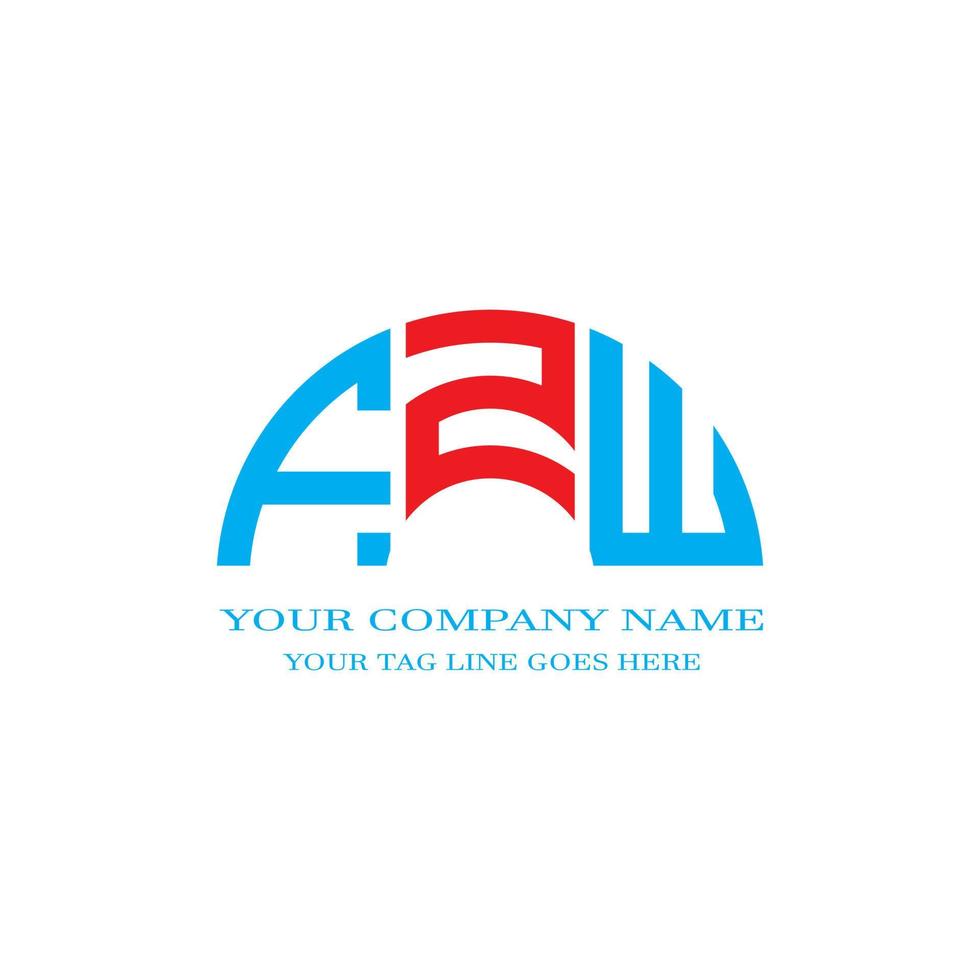fzw lettera logo design creativo con grafica vettoriale