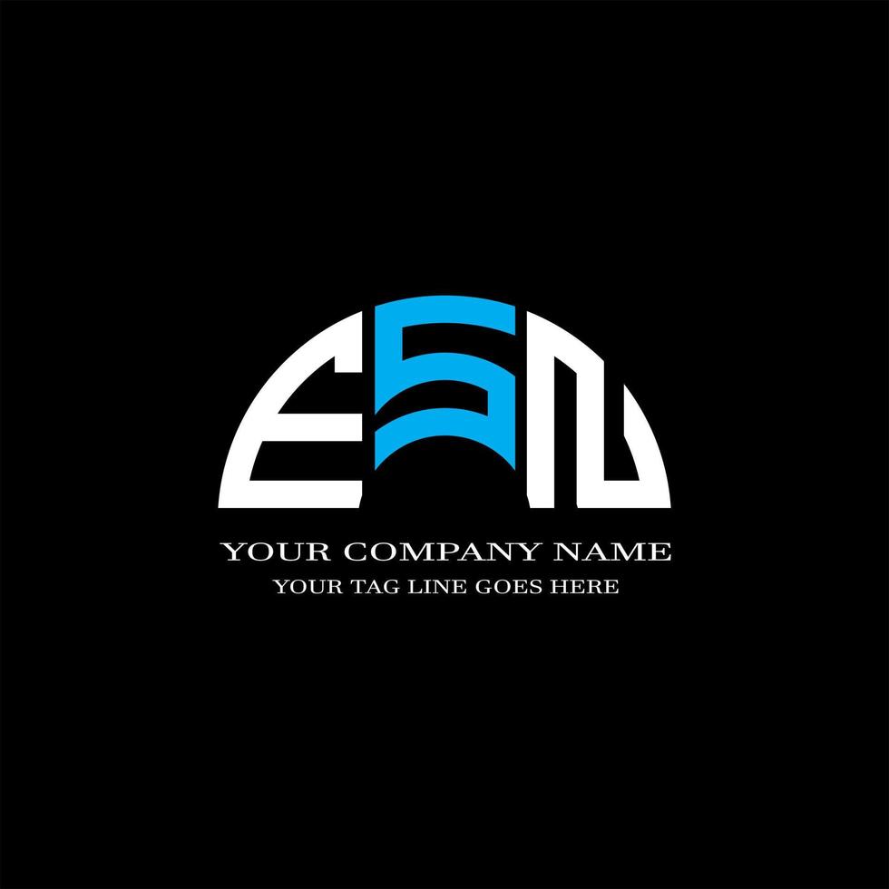 esn lettera logo design creativo con grafica vettoriale