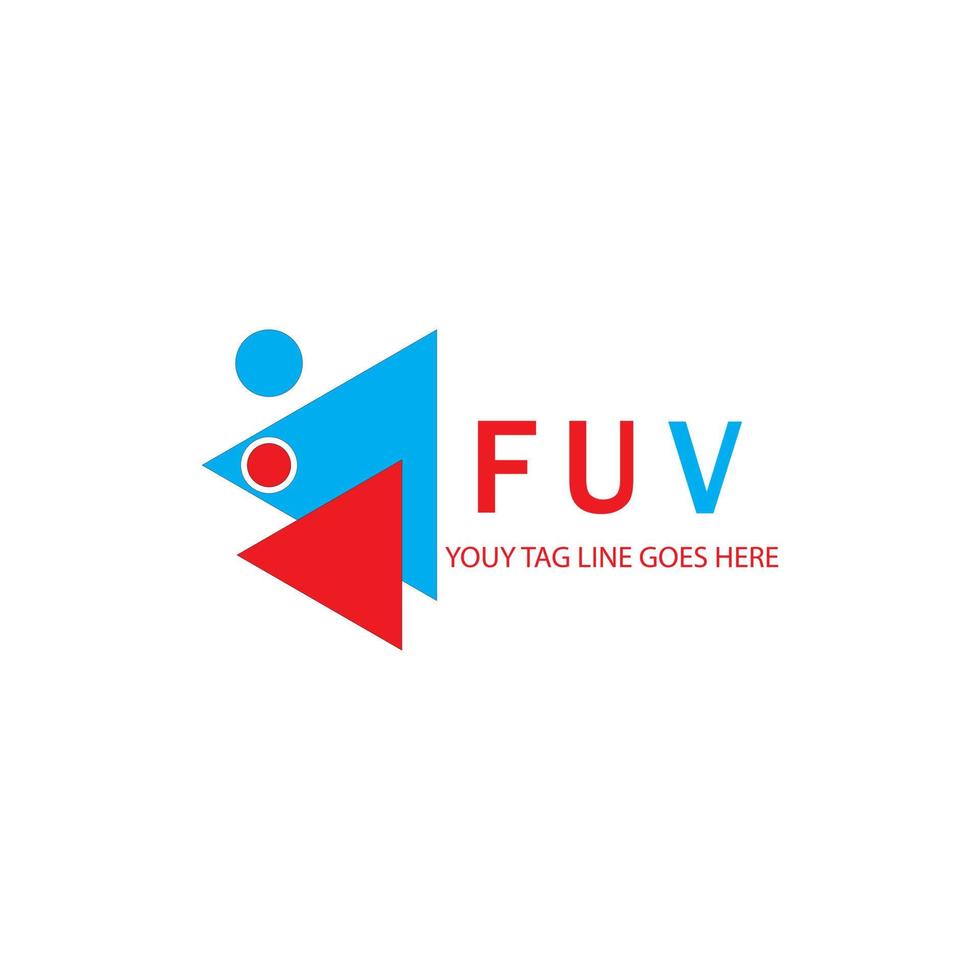 fuv lettera logo design creativo con grafica vettoriale