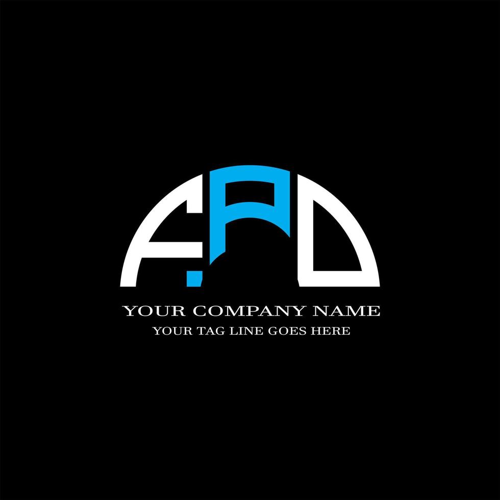 fpd lettera logo design creativo con grafica vettoriale