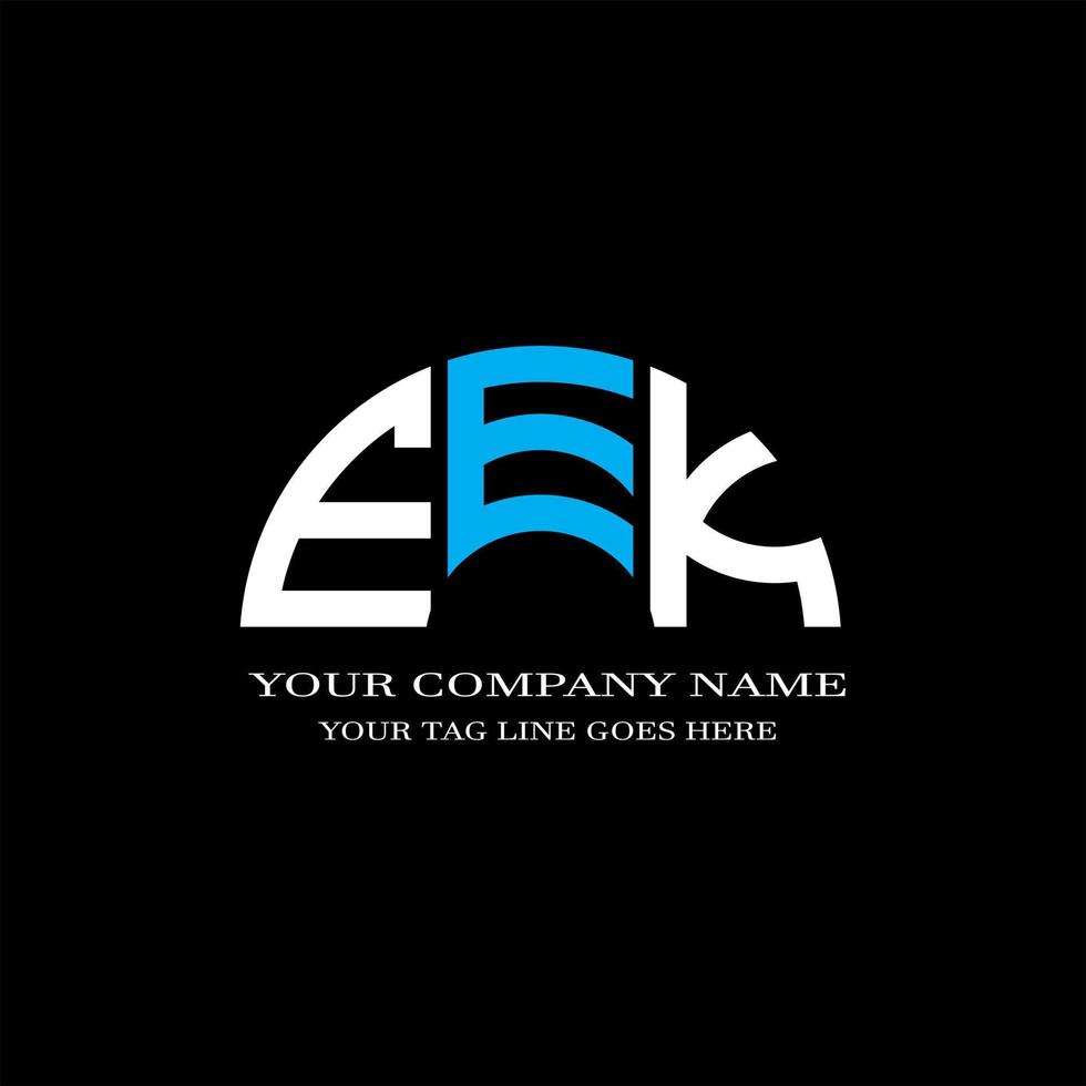 eek lettera logo design creativo con grafica vettoriale