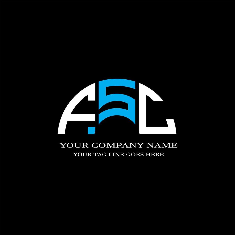 fsc lettera logo design creativo con grafica vettoriale