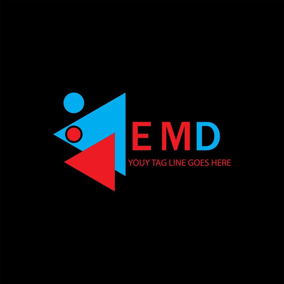 emd lettera logo design creativo con grafica vettoriale