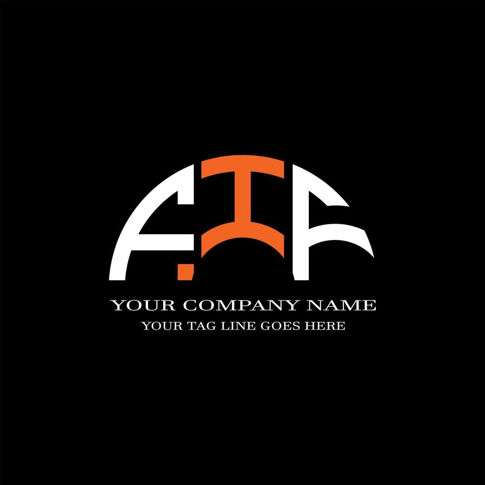 fif lettera logo design creativo con grafica vettoriale