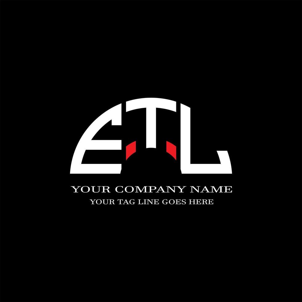 etl lettera logo design creativo con grafica vettoriale