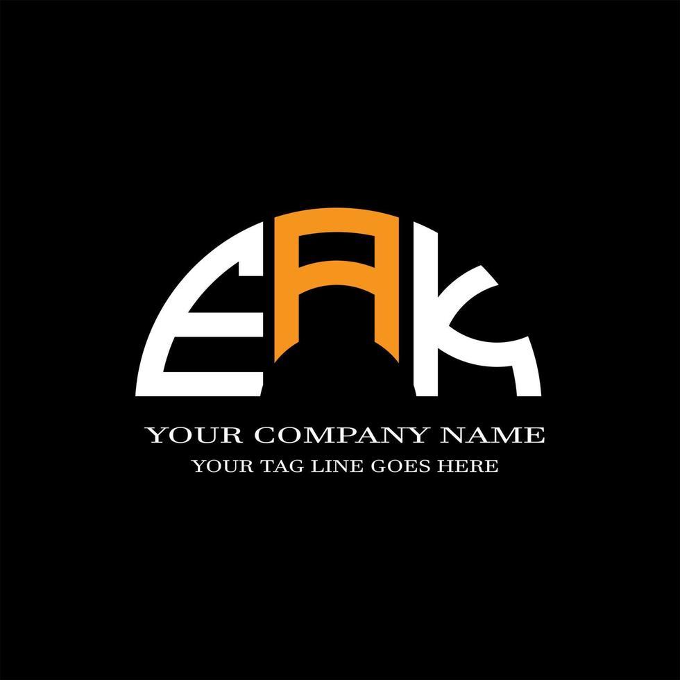 eak lettera logo design creativo con grafica vettoriale