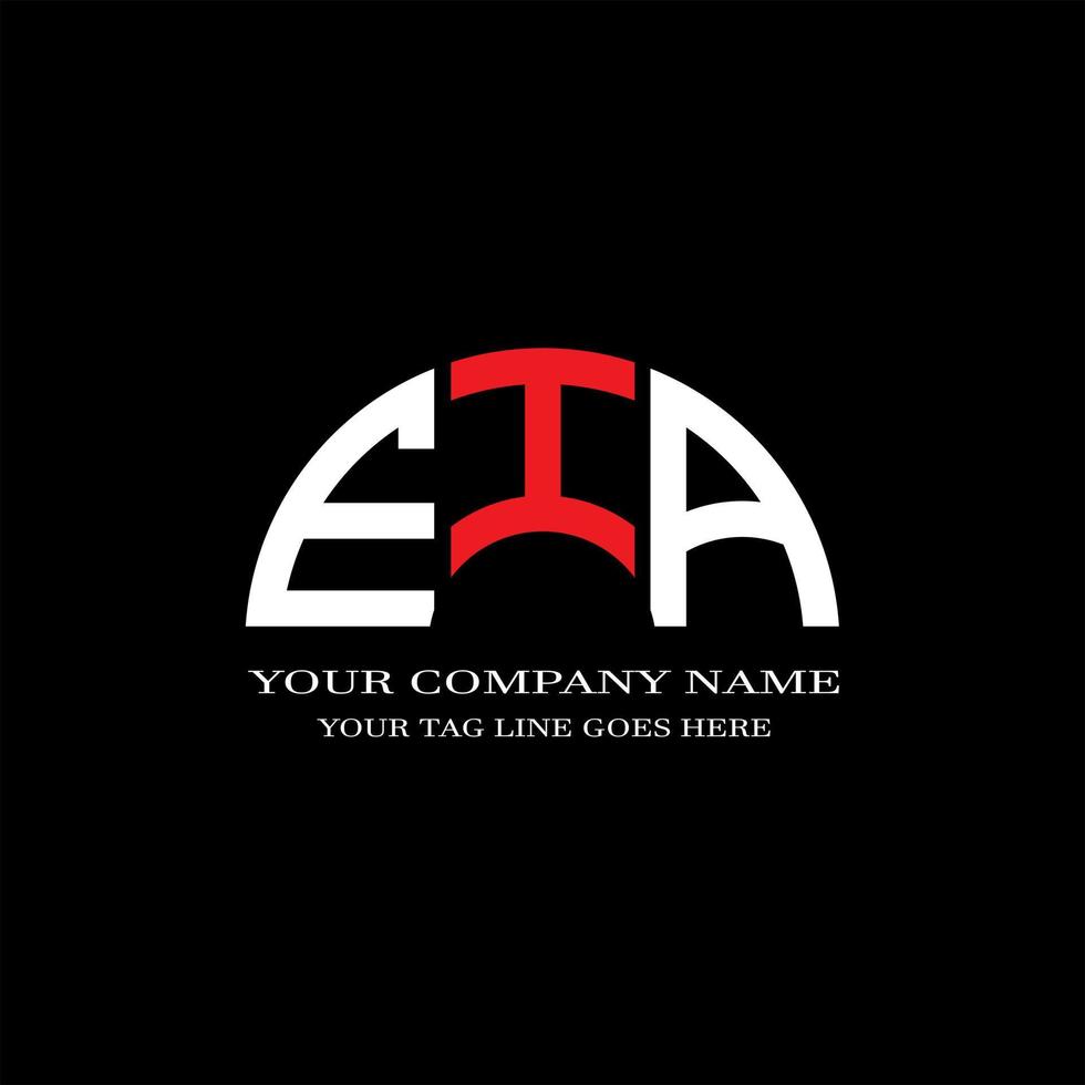 eia lettera logo design creativo con grafica vettoriale