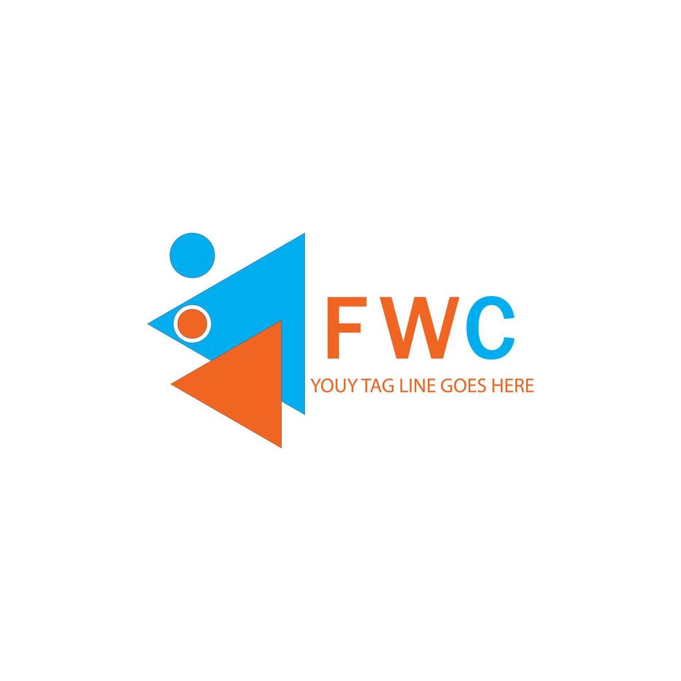 fwc lettera logo design creativo con grafica vettoriale