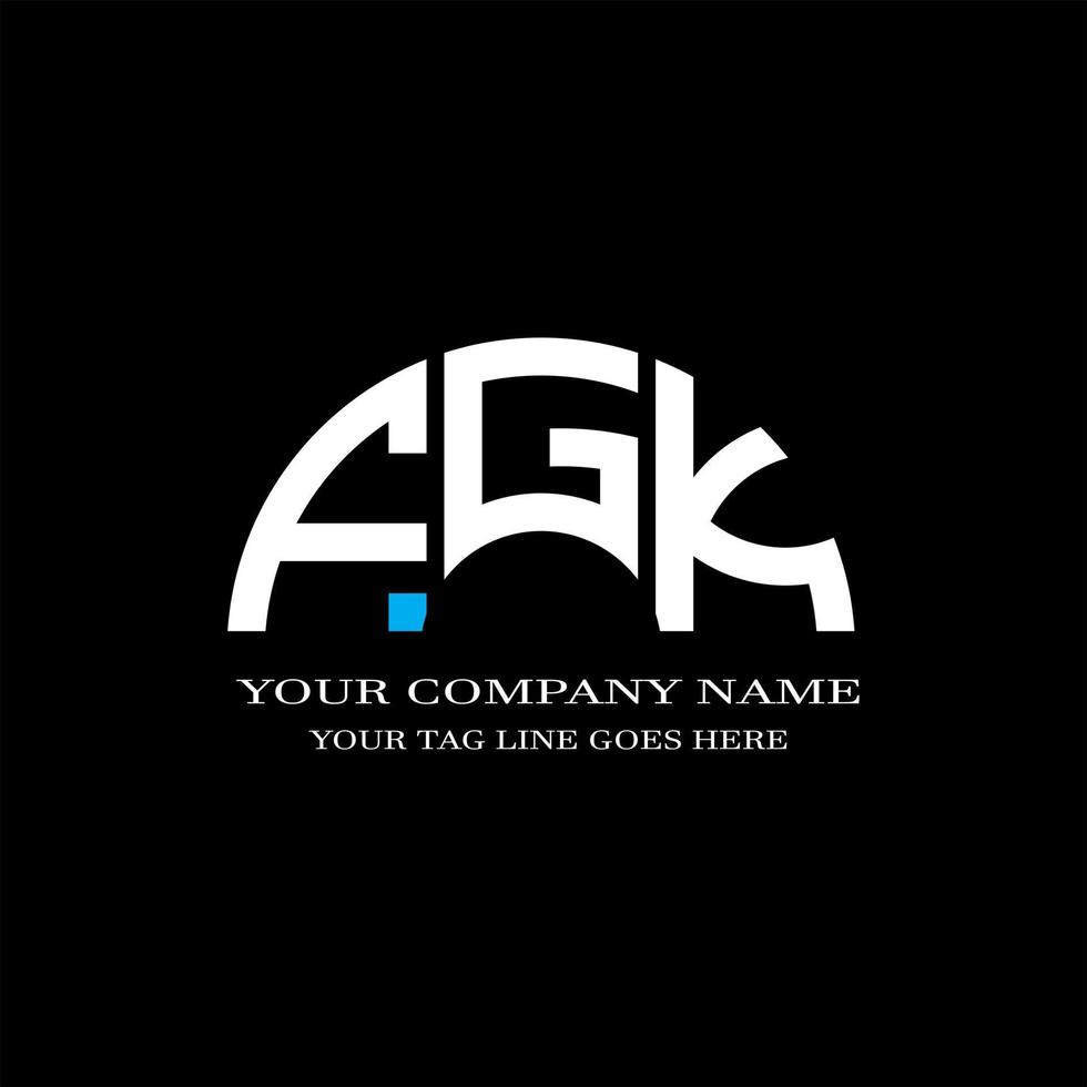fgk lettera logo design creativo con grafica vettoriale