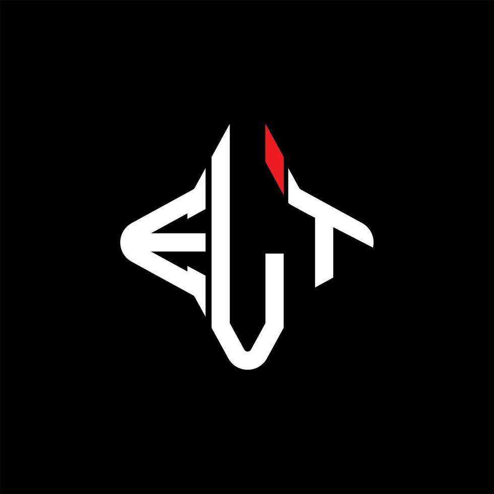 logo della lettera elt design creativo con grafica vettoriale
